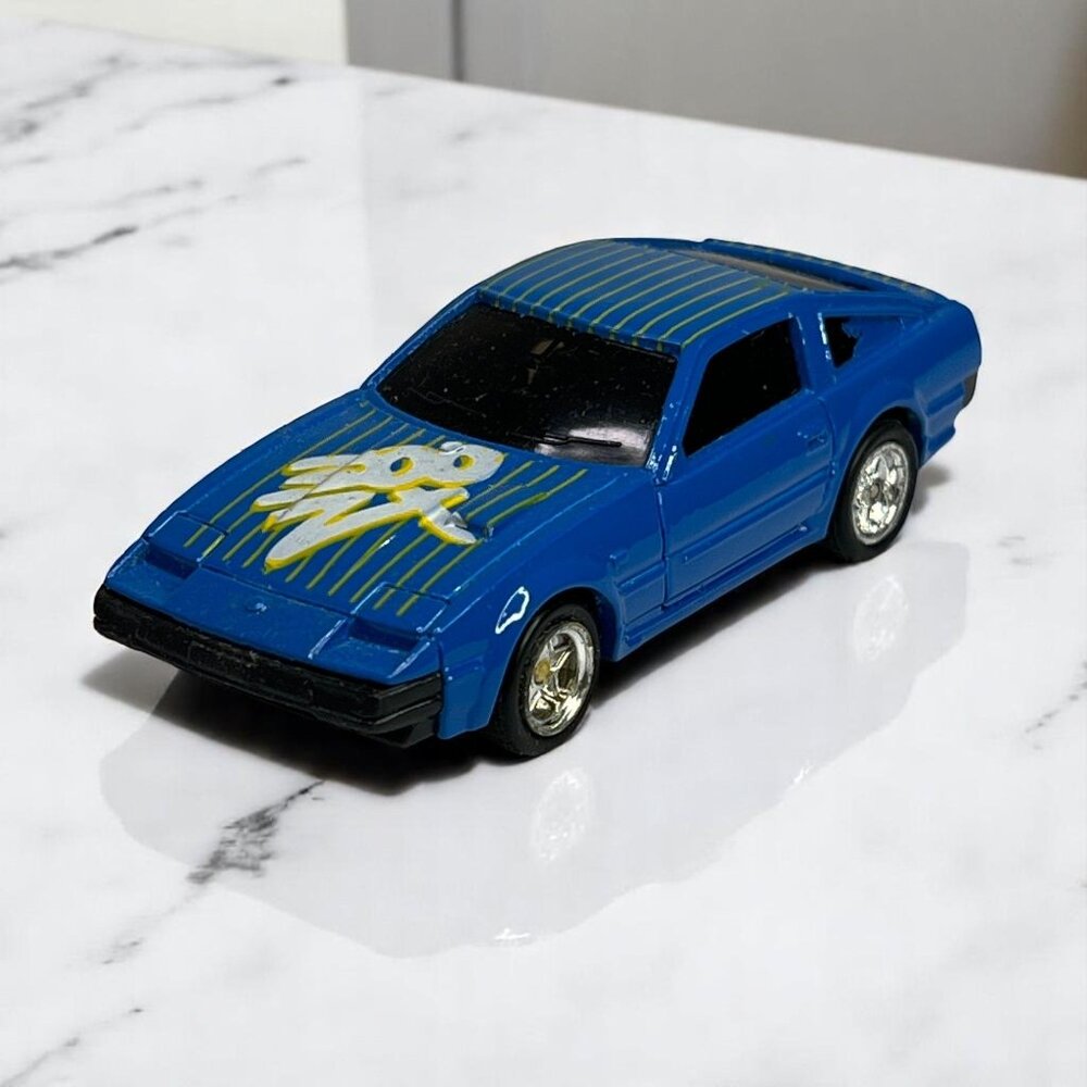 Vintage MC Toy Nissan 300 ZX Blue 1/45 Scale Diecast Car Collectible - 1980s